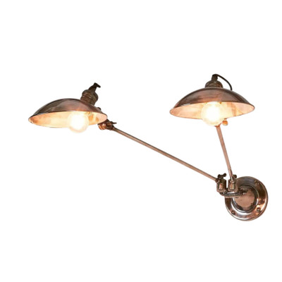 Remington Silver Double Arm Wall Light