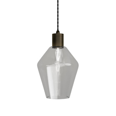 Parlour Iron Geo Clear Glass Pendant Light