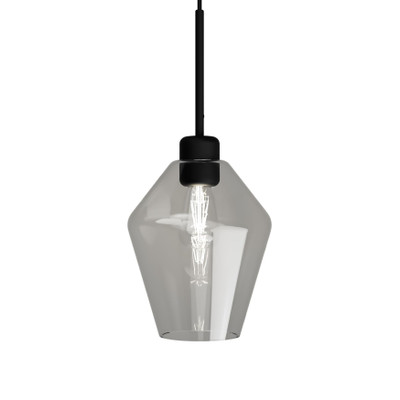Parlour Lite Black Geo Clear Glass Pendant Light