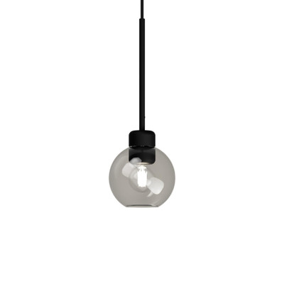 Parlour Lite Black Sphere Clear Glass Pendant Light