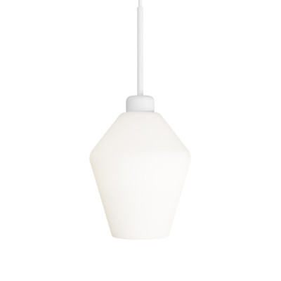Parlour Lite White Geo White Glass Pendant Light