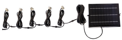 Solar Powered Deck In-Ground Lighting Kit - 5 Light Pack