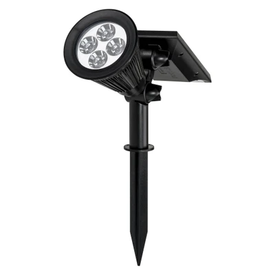 High-Output Garden Spot Light with Attached Solar Panel
