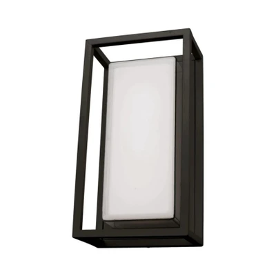 Azores Black Rectangular Outdoor Wall Light