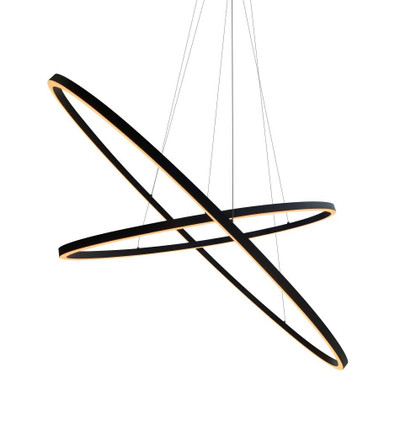 Oval Black Two Tiered Pendant Light