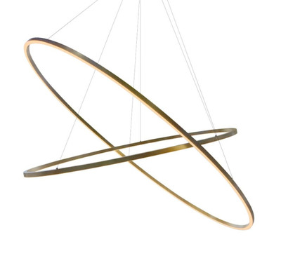 Oval Gold Two Tiered Pendant Light