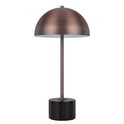 Durban Black Marble and Bronze Dome Table Lamp