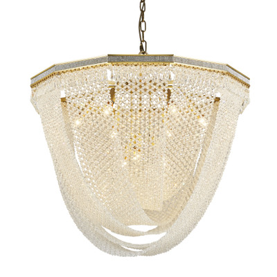 Madeira Brass Crystal Pendant Chandelier