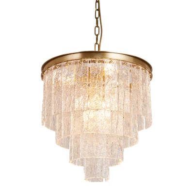 Nyx Circular Brass Glass Pendant