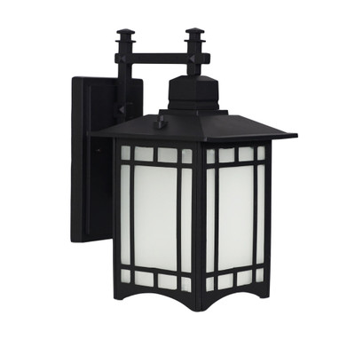 Hangul Traditional Black Lantern Wall Lamp