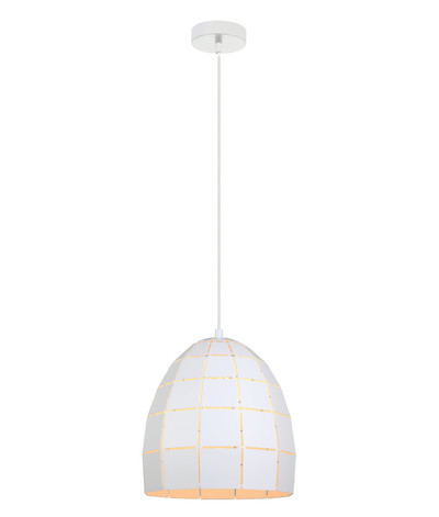 Abilene Matt White Ellipse Tiled Pendant