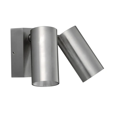 Luella Titanium Adjustable Twin Spot Wall Light