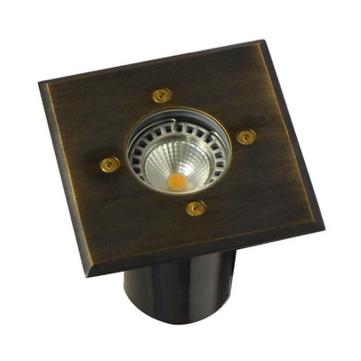 Outdoor Square Brass Inground Up Light