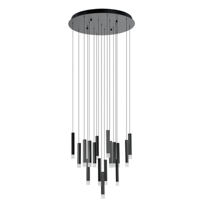Estanerios Black Steel Multilight Cluster Pendant