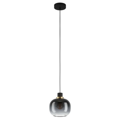 Oilella Black Grey Ombre Glass Pendant