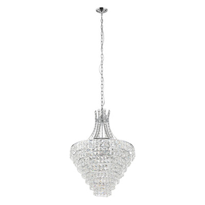 Beires Chrome Diamond Glass Chandelier
