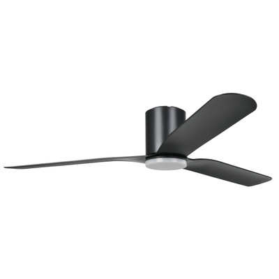 Iluka Hugger Black DC Ceiling Fan with Light