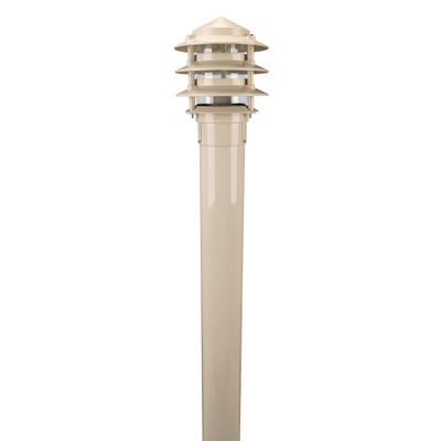 BL Beige Tiered Conical Helmet Bollard Light