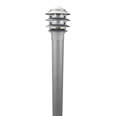 BL Silver Tiered Conical Helmet Bollard Light