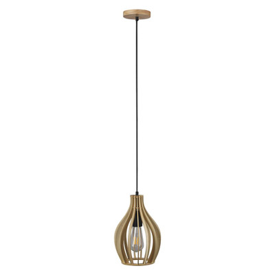 Felix Natural Slat Wooden Pendant