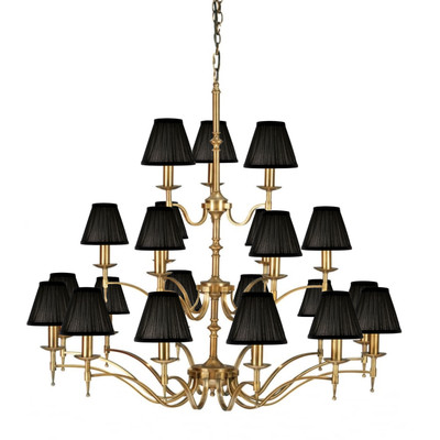 Stanford 21 Light Brass Chandelier - Black