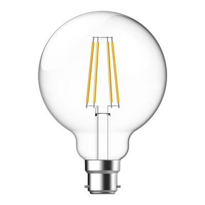 7.5W Round Clear Warm White B22 G95 LED Bulb