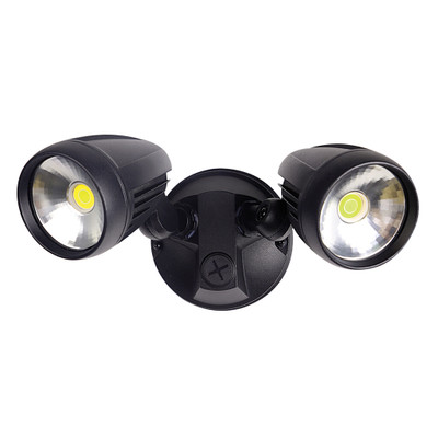 Muro Pro Black LED Exterior Twin Spotlight