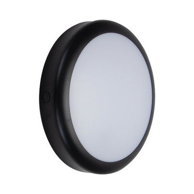 Versa Black Round Bunker Wall Lamp