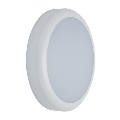 Versa White Round Bunker Wall Lamp