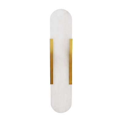 Eden Oval Marble Brass Wall Lamp
