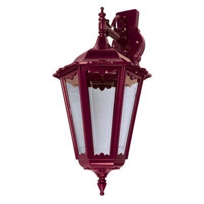 Chester Straight Arm Burgundy Downward Wall Light