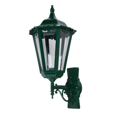 Chester Straight Arm Green Upward Wall Light