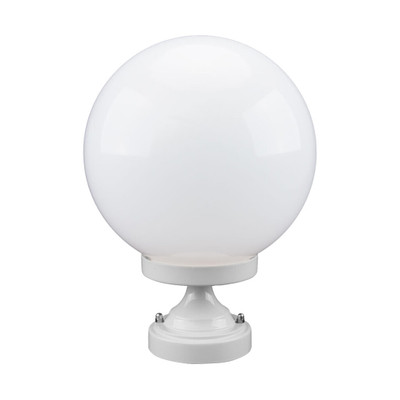 Siena White Short Sphere Pillar Light