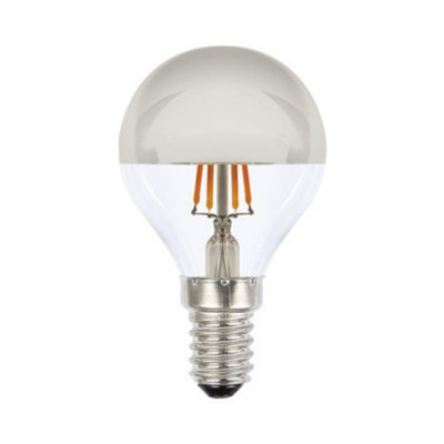 4W Fancy Round Crown Silver Warm White E14 LED Bulb