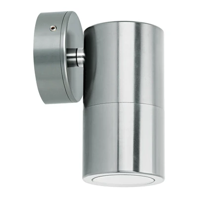 Shadow Titanium Silver Fixed Exterior Wall Light
