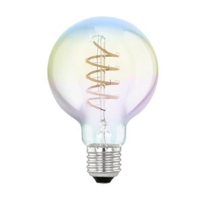 4W G80 Spiral Filament Rainbow Glass Warm White E27 LED Bulb