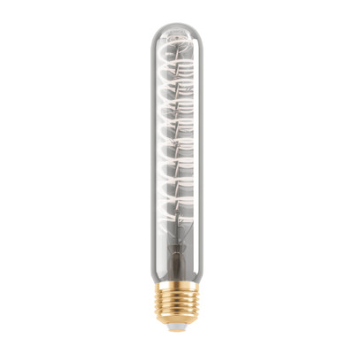 4W T30 Spiral Filament Grey Glass Warm White E27 LED Bulb