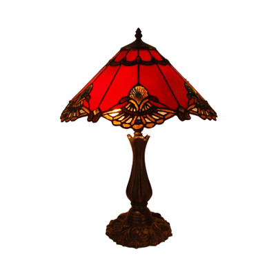 Benita Red Tiffany Table Lamp