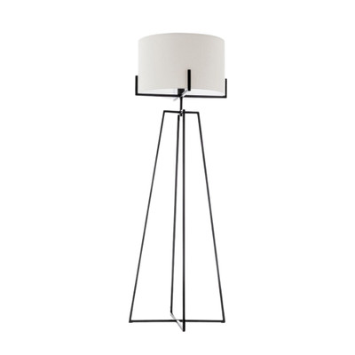 Moira Matt Black Angular Base Dimmable Floor Lamp