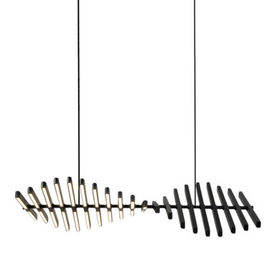 Rhythm Horizontal Black CCT LED Pendant