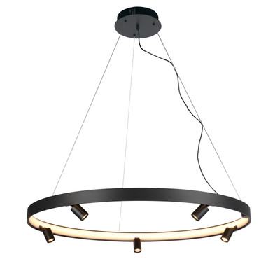 Dune 5 Light Black Ring Pendant