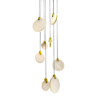 Pauline 8 Gold Falling Lights Cluster Pendant