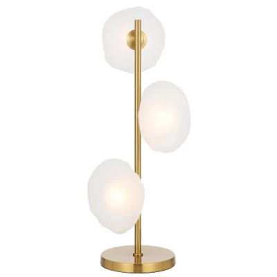 Zaria Antique Gold Frosted Glass Table Lamp
