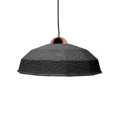 Pulp Black Paper Shade Pendant Light