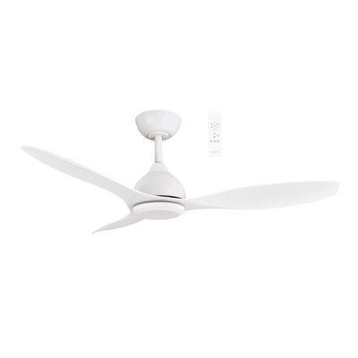 Elite 48" Matt White DC Smart Ceiling Fan with Remote