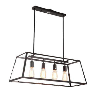 Oregon 4 Light Black Benchtop Pendant