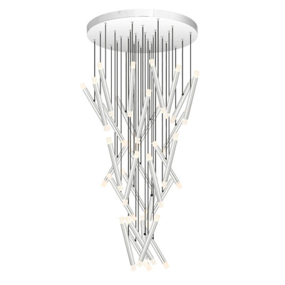 Masan Contemporary Chrome LED Cluster Pendant