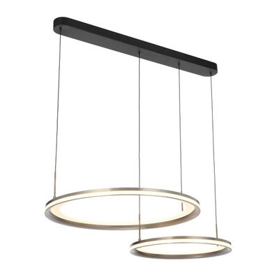 Fremont Pearl Grey Dimmable Twin Rings Pendant