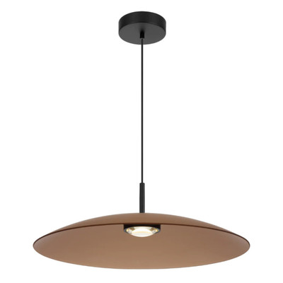 Orilla Wide Brown Glass Dome Pendant Light
