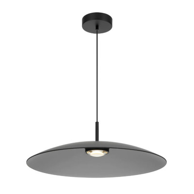 Orilla Wide Smoked Glass Dome Pendant Light